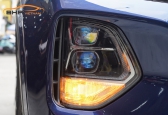 Độ đèn Hyundai Santafe Laser Omega Domax Light + Led X-Led Pro Domax Light